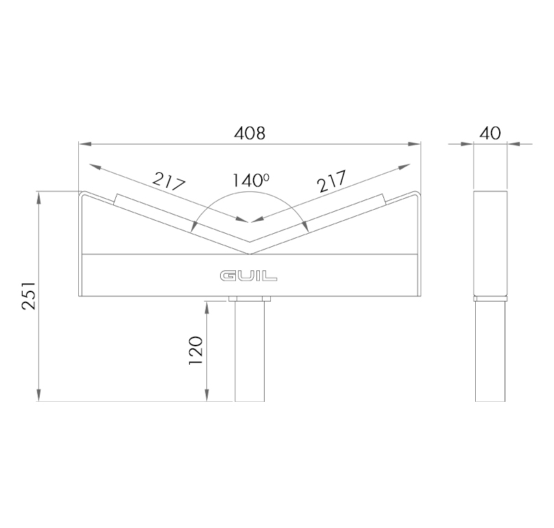 Adattatore per carichi curvi CV-10 5